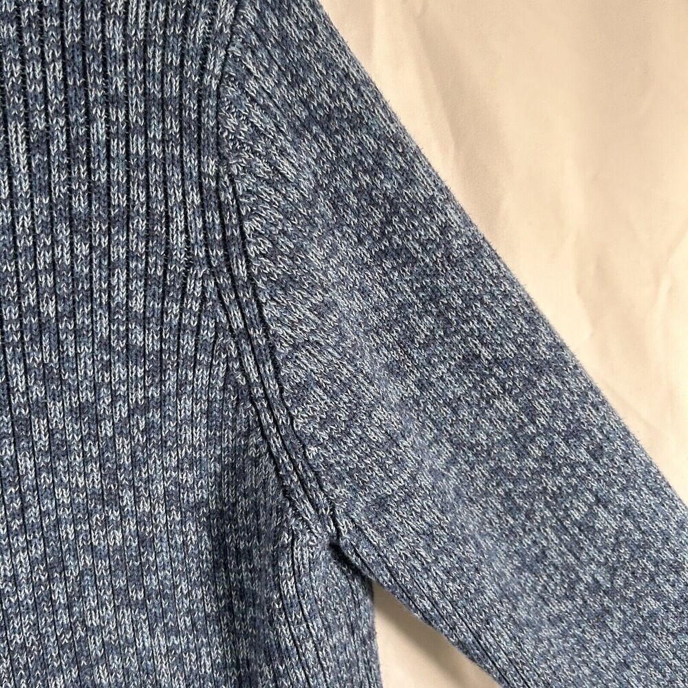 Polo Jeans Co Sweater SZ Medium Blue Ribbed Turtle Neck Long Sleeve - Picture 6 of 9